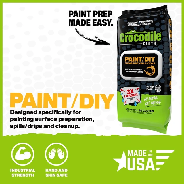 Alt view image 3 of 7 - Crocodile Cloth Paint DIY Mega-Sized Wet Cleaning Cloths, 40 Count, 15x10 Inches