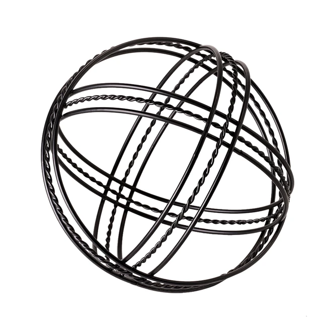 Alt view image 5 of 6 - Mainstays Metal Abstract Orb 6" Black Modern Accent Tabletop Decoration