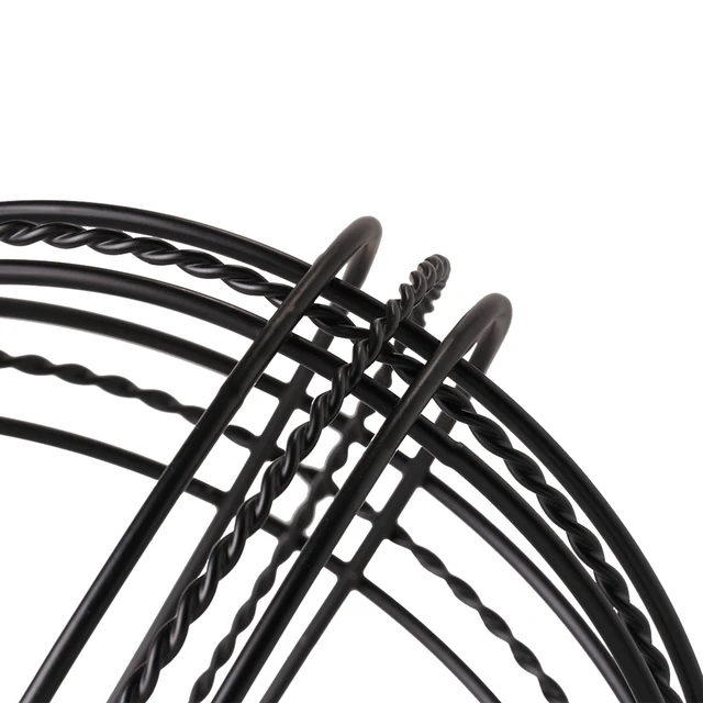 Alt view image 2 of 6 - Mainstays Metal Abstract Orb 6" Black Modern Accent Tabletop Decoration