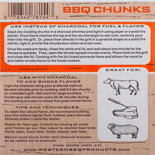 Alt view image 6 of 6 - Western 500 cu in Mesquite Smoking Wood Chunk Box CS