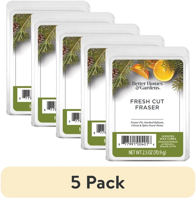 Main image of Better Homes & Gardens Fresh Cut Frasier Scented Wax Melts, 2.5 oz, 5-Pack