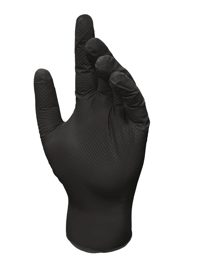 Alt view image 5 of 6 - Grease Monkey Nitrile Disposable Gloves, Latex Free, Touchscreen, Black, Large, 50 Pack
