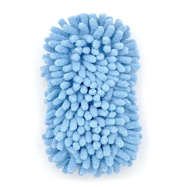 Alt view image 5 of 6 - Auto Drive Microfiber Car Wash Sponge with Chenille Pile and Scrubber Back, Blue, 2 Pack