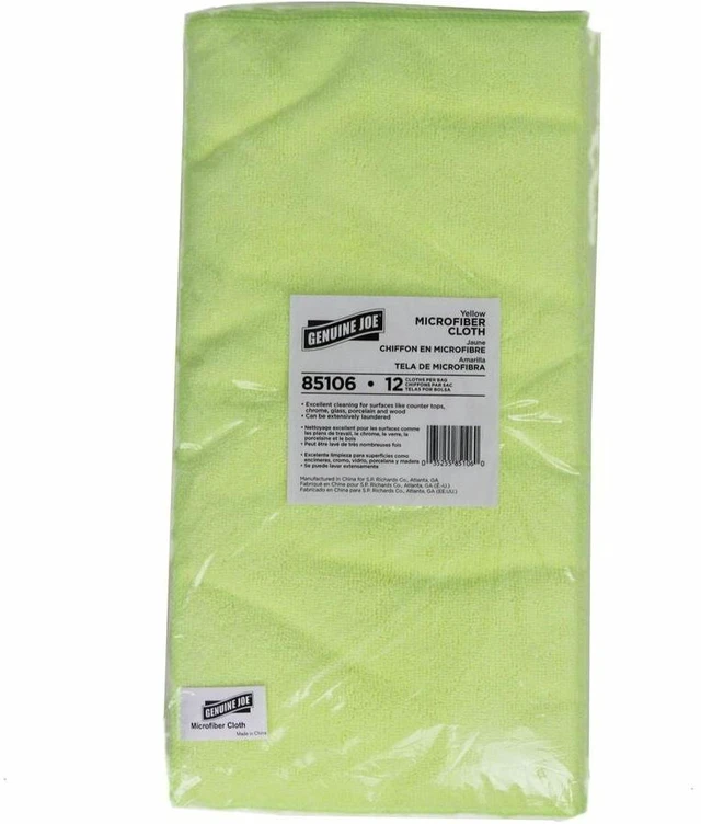 Main image of Genuine Joe GJO85106 General Purpose Microfiber Cloth 12/Bag Yellow
