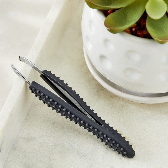Alt view image 5 of 6 - Equate Stainless Steel Easy-Grip Slant-Tip Tweezers (4-Pack)