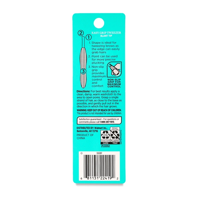 Alt view image 2 of 6 - Equate Stainless Steel Easy-Grip Slant-Tip Tweezers (4-Pack)