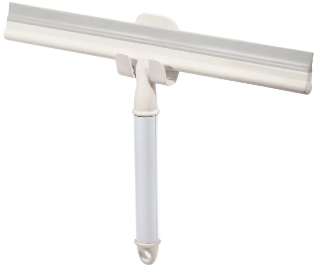 Main image of iDesign Shower Squeegee with Adhesive Hook, Orleans Collection, Coconut/White