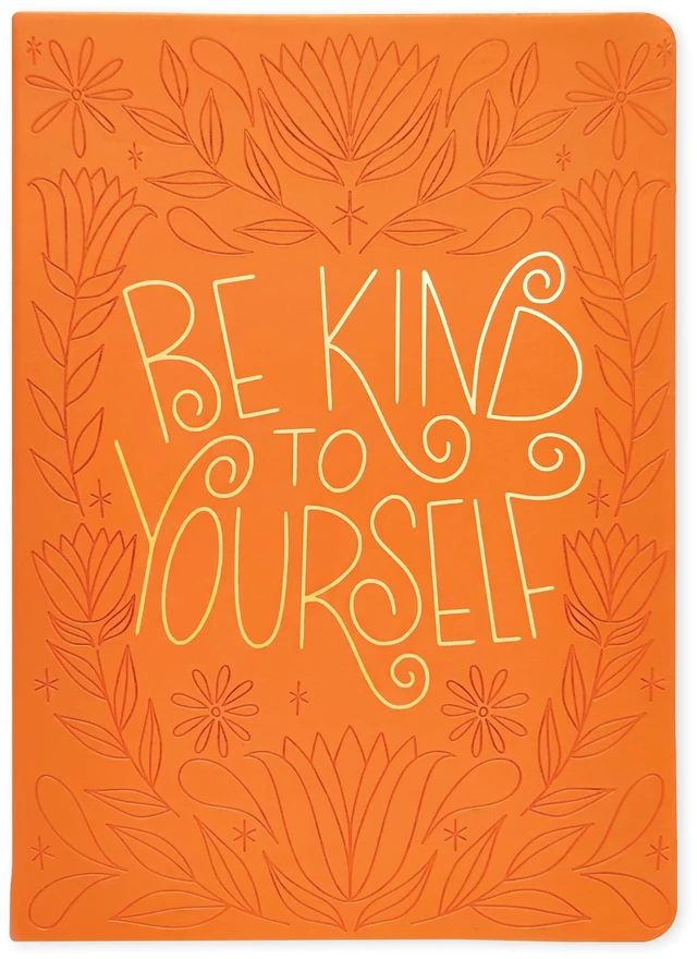Main image of Class Act Stationery Book Bound Faux Leather Journal, 10x7 Inches, 100 College Ruled Sheets, Orange