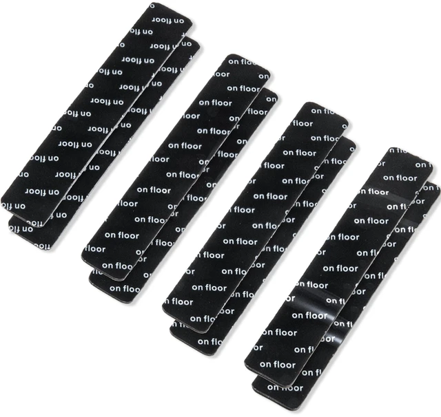 Alt view image 3 of 6 - Mainstays Reusable Anti-Slip Rug Grip Strips 1"x7" Black 8 Pack