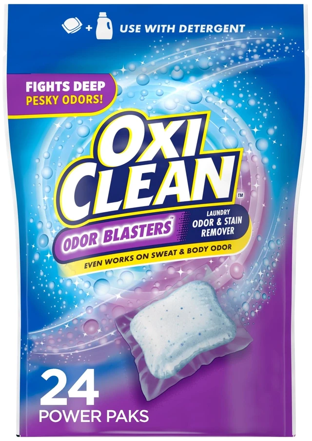 Main image of OxiClean Odor Blasters Laundry Stain Remover Power Paks, 24 Ct