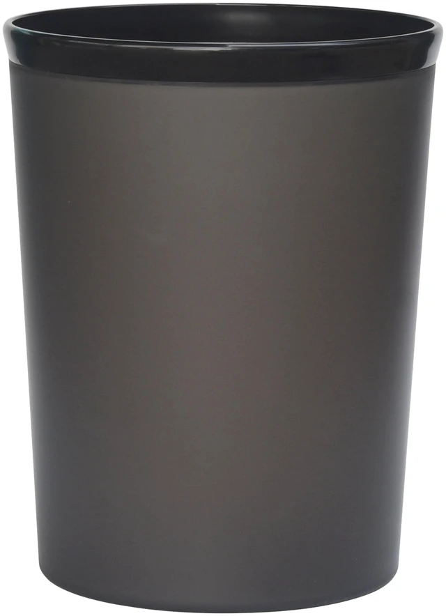 Main image of Mainstays Frosted Black Plastic Wastebasket