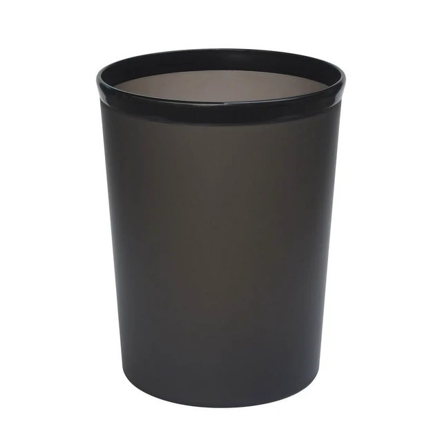 Alt view image 5 of 6 - Mainstays Frosted Black Plastic Wastebasket