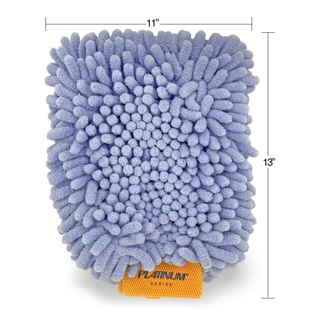 Alt view image 3 of 5 - Platinum Series Pro Spec Chenille Microfiber Car Wash Mitt, Scratch-Free, Extra-Large