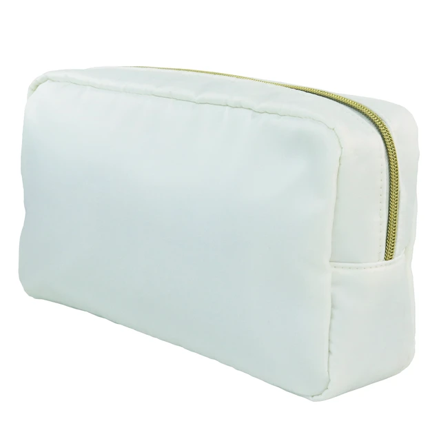 Alt view image 3 of 5 - Zippered Customizable Nylon Storage Bag Hello Hobby Medium White