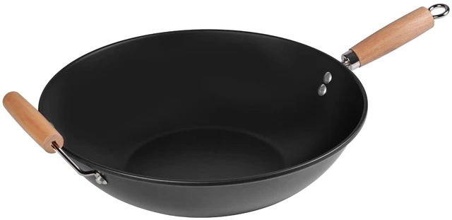 Main image of Mainstays Carbon Steel Non-Stick Wok, Easy Clean, Hand Wash Recommended