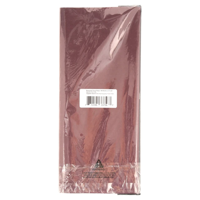 Alt view image 4 of 7 - Tissue Paper, 15"x20", 100 ct, Burgundy