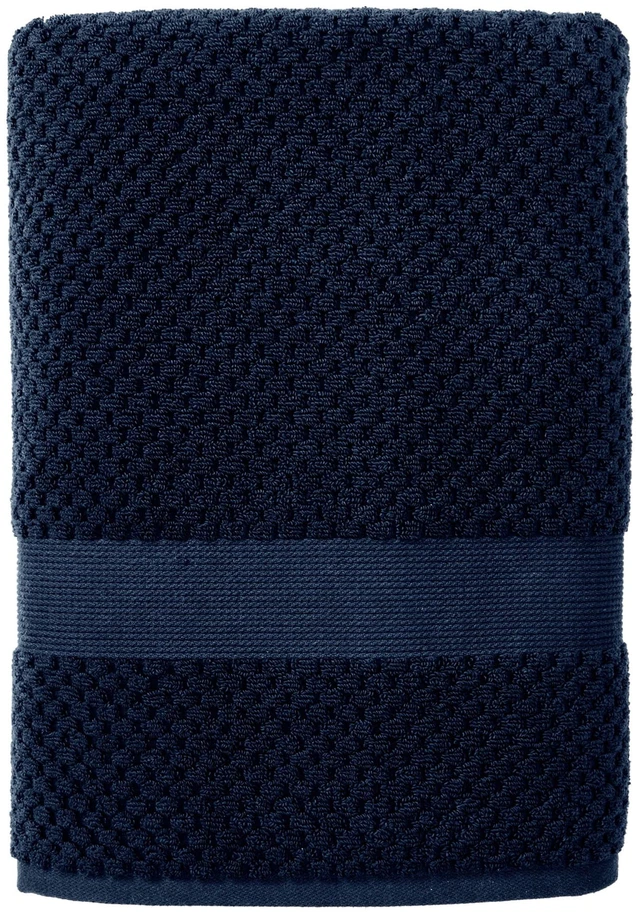 Main image of Better Homes & Gardens Signature Soft Cotton Popcorn Textured Bath Towel, Blue Admiral