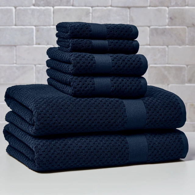 Alt view image 3 of 6 - Better Homes & Gardens Signature Soft Cotton Popcorn Textured Bath Towel, Blue Admiral