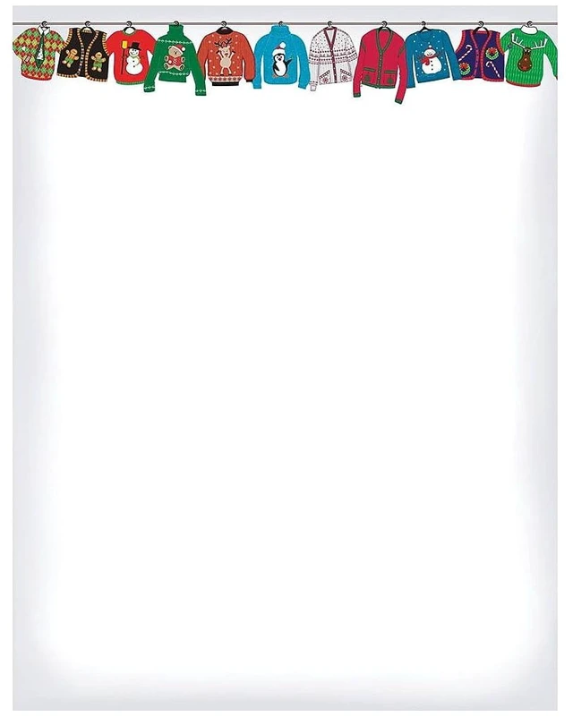 Main image of Great Papers Holiday Stationery 8.5" x 11" Holiday Sweater 80 Count (2015097)