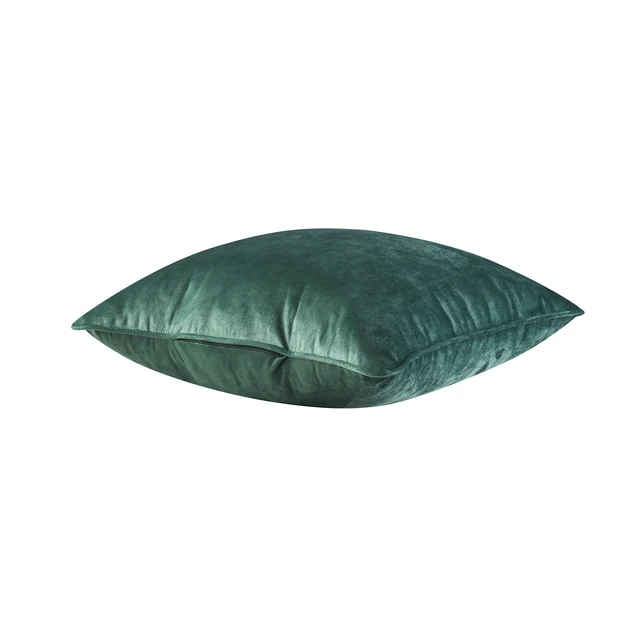 Alt view image 5 of 5 - Holiday Time 18x18in Green Velvet Decorative Pillow