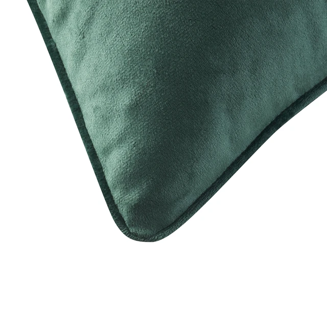 Alt view image 4 of 5 - Holiday Time 18x18in Green Velvet Decorative Pillow