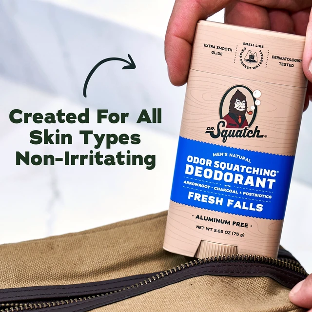 Alt view image 4 of 6 - Dr. Squatch Men's Aluminum Free Deodorant, Fresh Falls, 2.65Oz