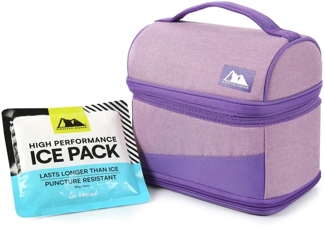 Main image of Arctic Zone Lavender Purple Expandable Lunch Box with Thermal Insulation and Ice Pack