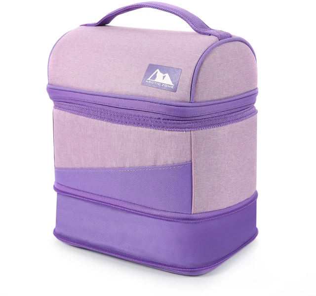 Alt view image 2 of 6 - Arctic Zone Lavender Purple Expandable Lunch Box with Thermal Insulation and Ice Pack