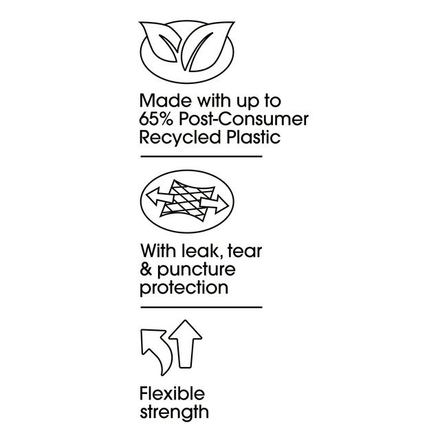 Alt view image 2 of 6 - Great Value Sustainable Strong Flex Tall Kitchen Trash Bags, 13Gal, 40Count