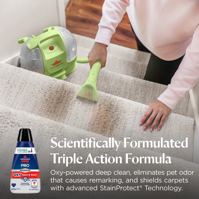 Alt view image 2 of 5 - BISSELL 2038W Advanced Pro Oxy Spot and Stain Cleaner with StainProtect, Portable Deep Cleaning Formula, Fresh Scent, 32 Fl Oz, Removes Stains, Eliminates Odors