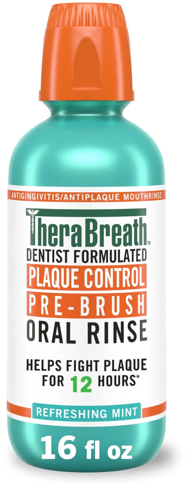 Main image of TheraBreath Plaque Control Pre-Brush Oral Rinse Refreshing Mint 16 fl oz