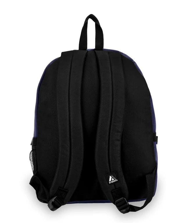 Alt view image 4 of 4 - Everest Backpack with Front Mesh Pocket, Navy Blue Black