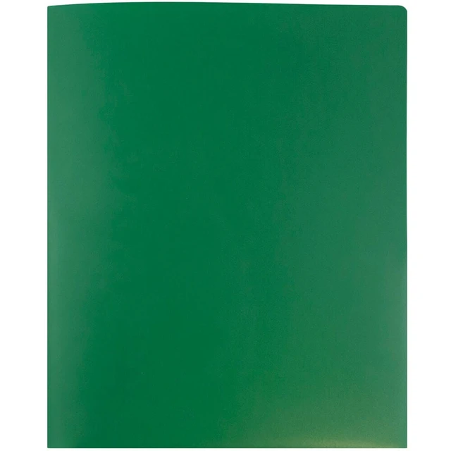 Alt view image 4 of 4 - JAM Paper Heavy Duty Plastic 2 Pocket School Folders, Green, 3-Pack