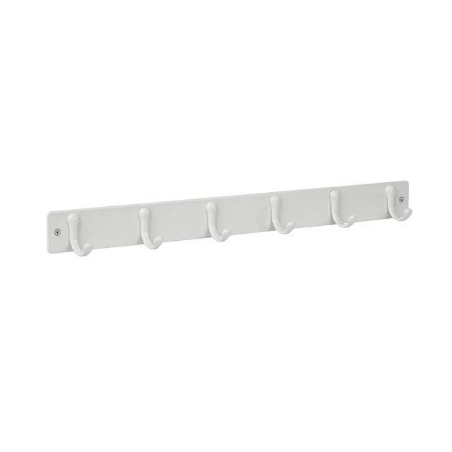 Alt view image 4 of 4 - Mainstays 19 in. Wall Mounted Metal 6-Hook Rack, White