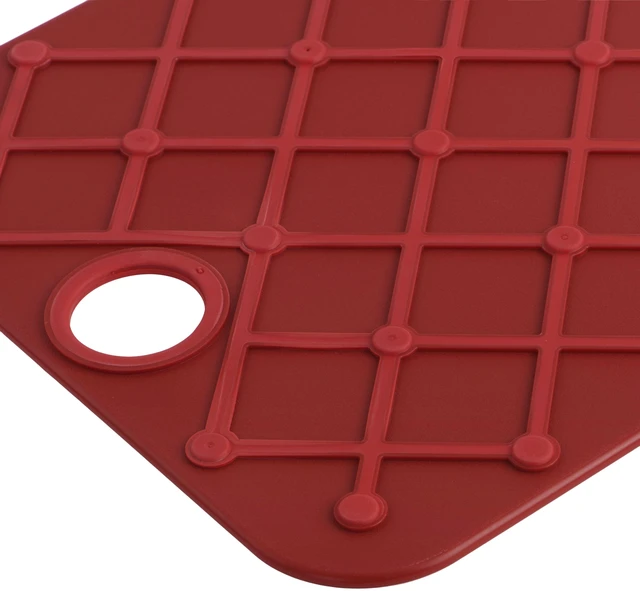 Alt view image 5 of 6 - Architec Gripper Non-Slip Poly Cutting Board, 14" x 11", Red