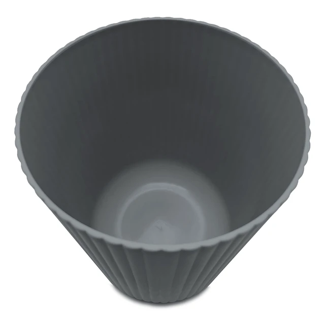 Alt view image 3 of 5 - Mainstays 1.64Gallon Plastic Ribbed Trash Can, Grey