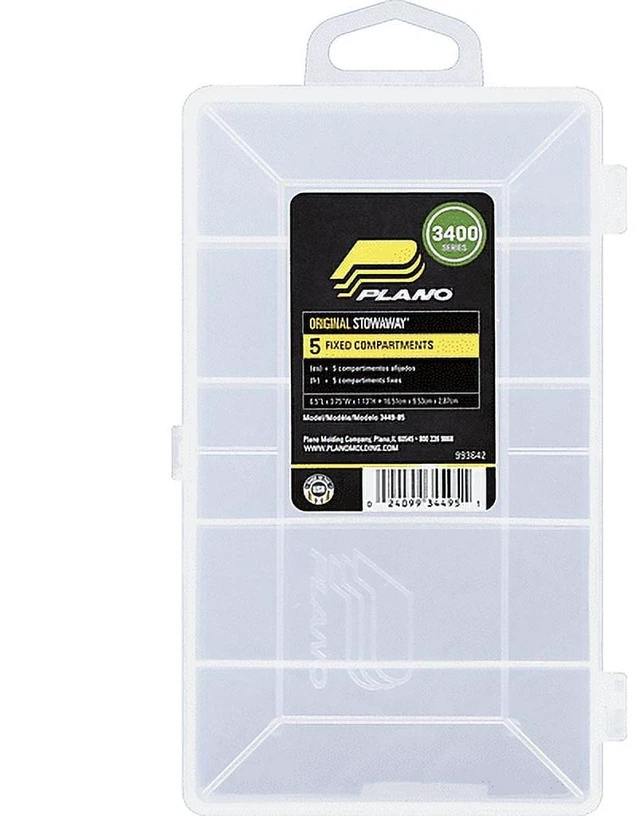 Alt view image 6 of 6 - Plano Five-Compartment StowAway 3400 Utility Box, 2-Pack, 6.5"L x 4"W x 1.13"H