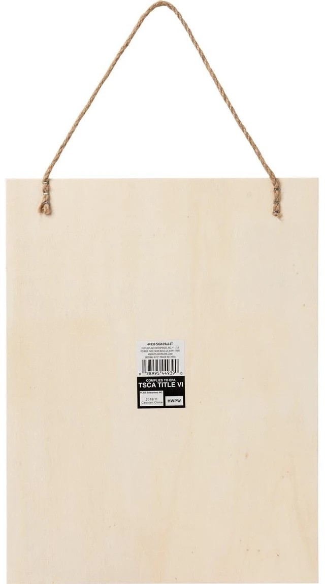 Alt view image 3 of 7 - Plaid Unpainted Wood Sign Pallet, 1 Piece, 10.25 x 13.37 Inches