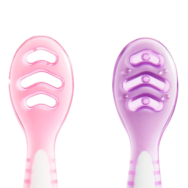 Alt view image 5 of 6 - Munchkin Gentle Dip Multistage First Infant Spoons, Pink/Purple, Unisex, 3 Pack