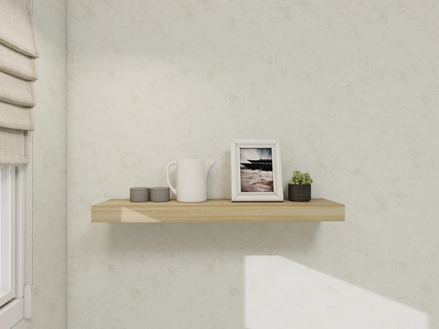 Alt view image 4 of 6 - Mainstays Natural 18" Wood Floating Shelf