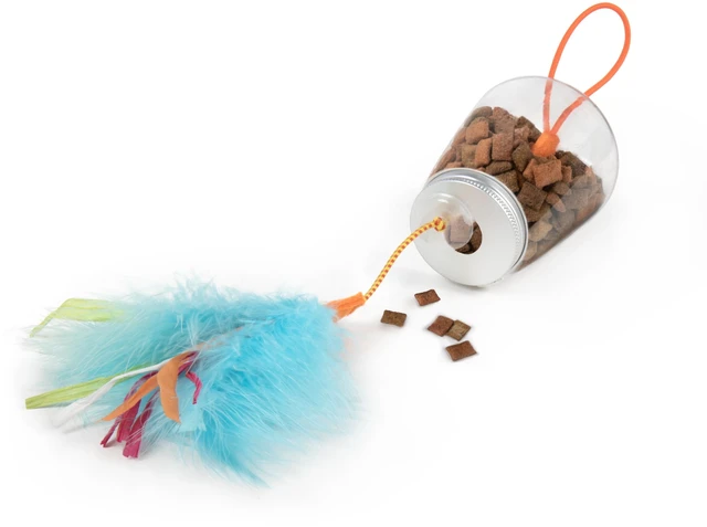 Main image of SmartyKat Treat Teaser Interactive Cat Toy for Prey Play & Treat Dispensing, Multi-Color, Medium