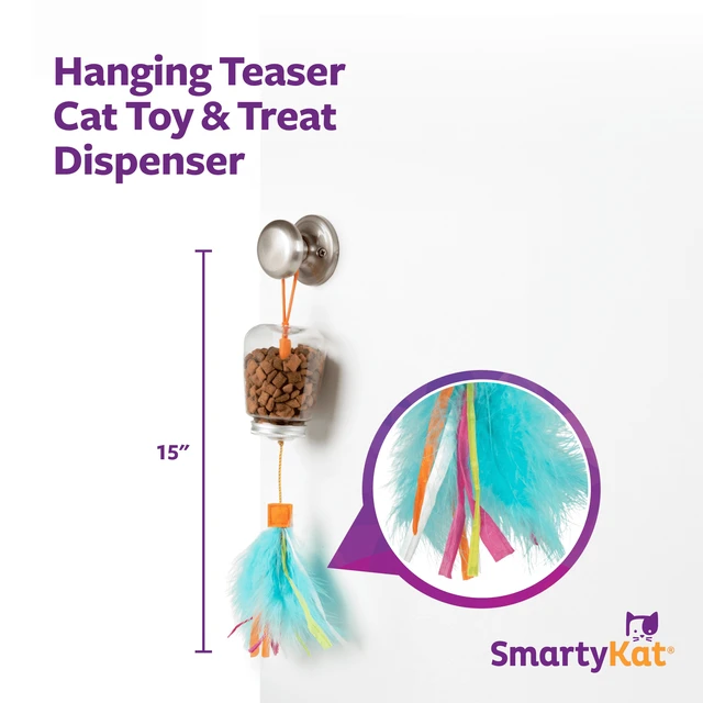 Alt view image 5 of 5 - SmartyKat Treat Teaser Interactive Cat Toy for Prey Play & Treat Dispensing, Multi-Color, Medium