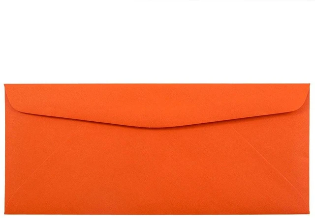 Alt view image 3 of 3 - JAM Paper No.10 Window Envelopes, 4 1/8 x 9 1/2, Orange, 25/Pack