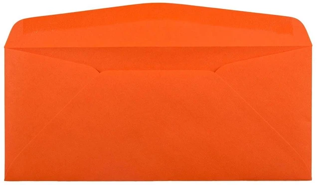 Alt view image 2 of 3 - JAM Paper No.10 Window Envelopes, 4 1/8 x 9 1/2, Orange, 25/Pack