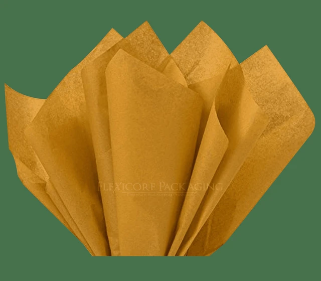 Main image of Flexicore Packaging Gift Wrap Tissue Paper, Antique Gold, 15"x20", 100 ct