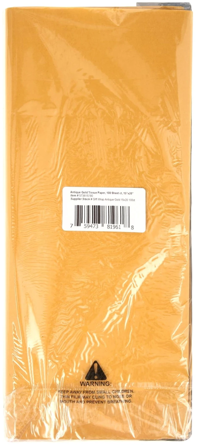 Alt view image 3 of 7 - Flexicore Packaging Gift Wrap Tissue Paper, Antique Gold, 15"x20", 100 ct