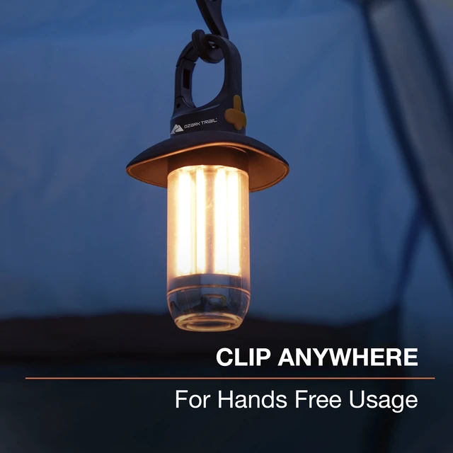 Alt view image 3 of 6 - Ozark Trail 250-Lumen Rechargeable Camping Lantern with Flashlight
