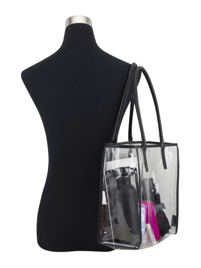 Alt view image 2 of 6 - Eastsport Clear All-Purpose Security Tote, Black