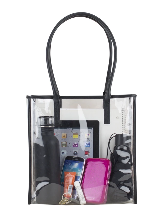 Alt view image 4 of 6 - Eastsport Clear All-Purpose Security Tote, Black