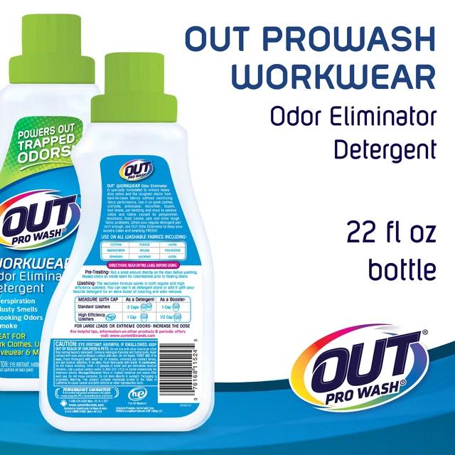 Alt view image 2 of 5 - Out ProWash Odor Eliminator Laundry Detergent Liquid, Unscented, 22oz, 1Count